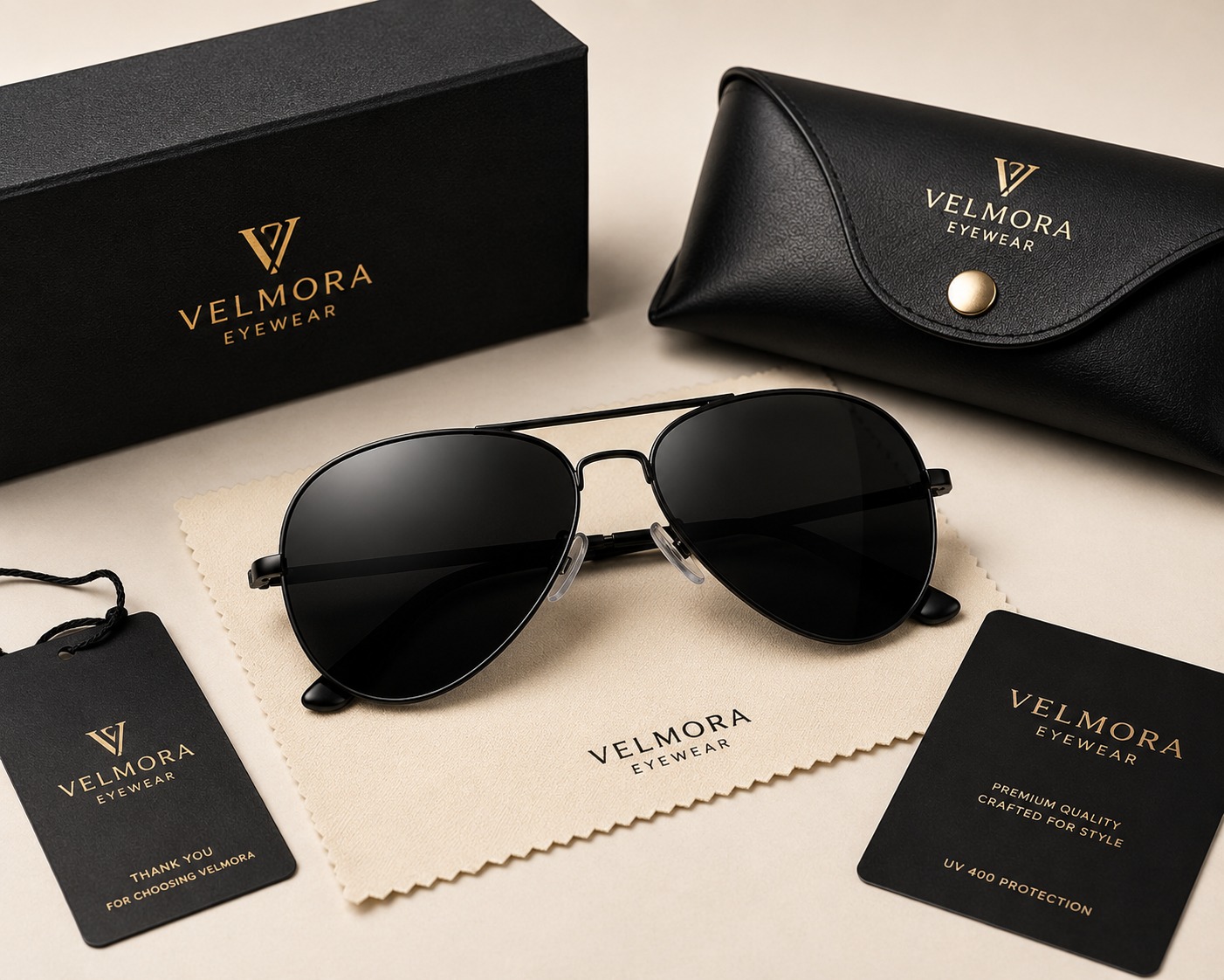Classic Black Aviator Crafted For Excellence